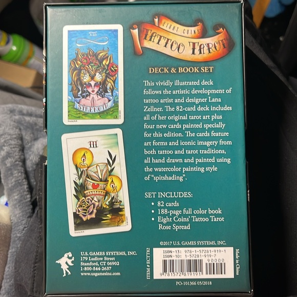 eight coins tattoo tarot deck and bookset - Picture 2 of 3